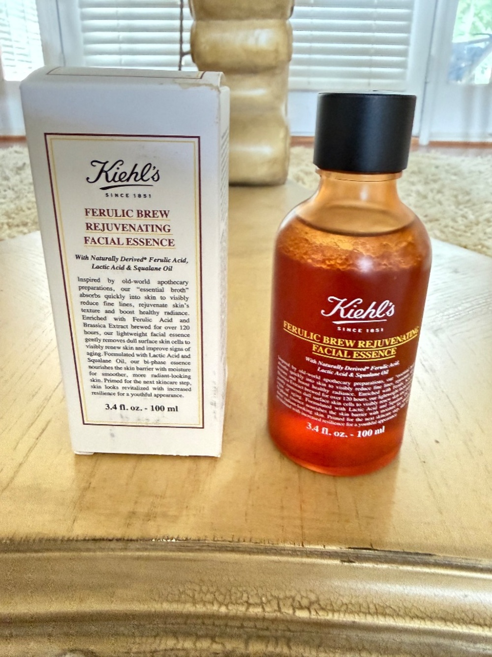 Kiehl's Ferulic Brew Rejuvenating Facial Essence 3.4oz / 100ml New In Box - Picture 2 of 2